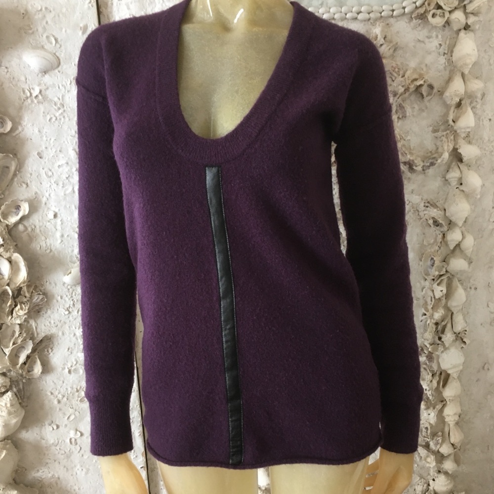 Woolly Minded purple wool sweater Sz S